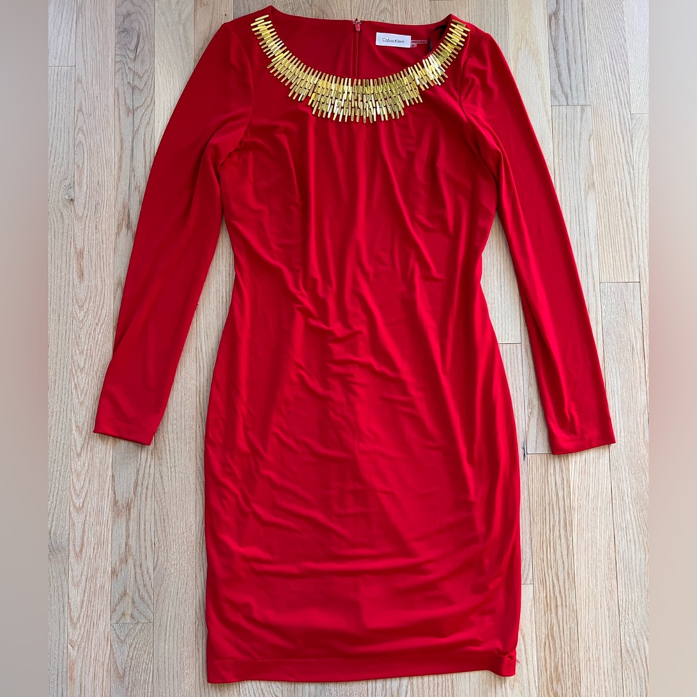 Calvin Klein Long Sleeved Dress - New No Tag - Size 6